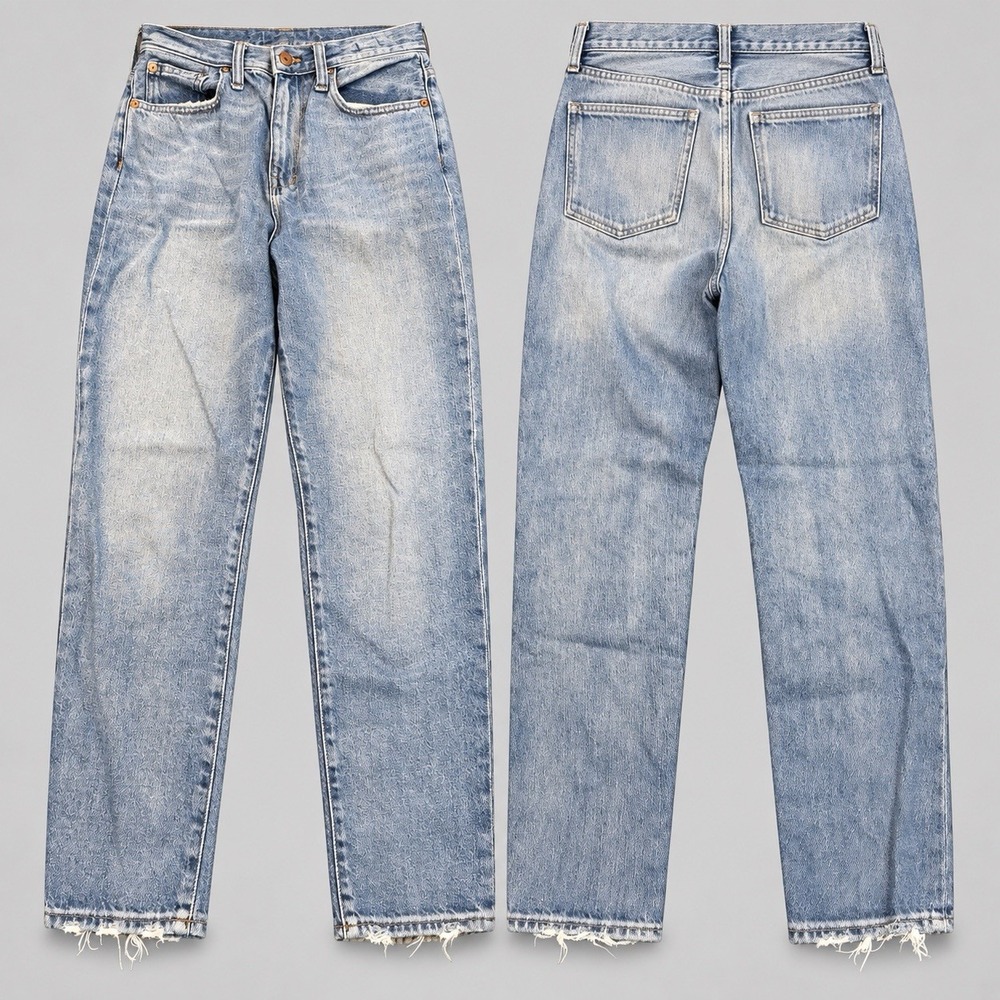 Madewell Jeans Womens 26/25 Blue The Momjean High Rise Tapered Leg Ankle Boho